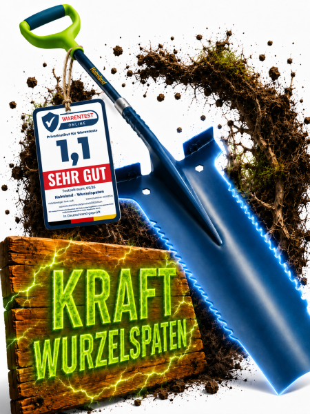 Profi Wurzelspaten – scharfe Zähne & konkave Spitze für harte Böden