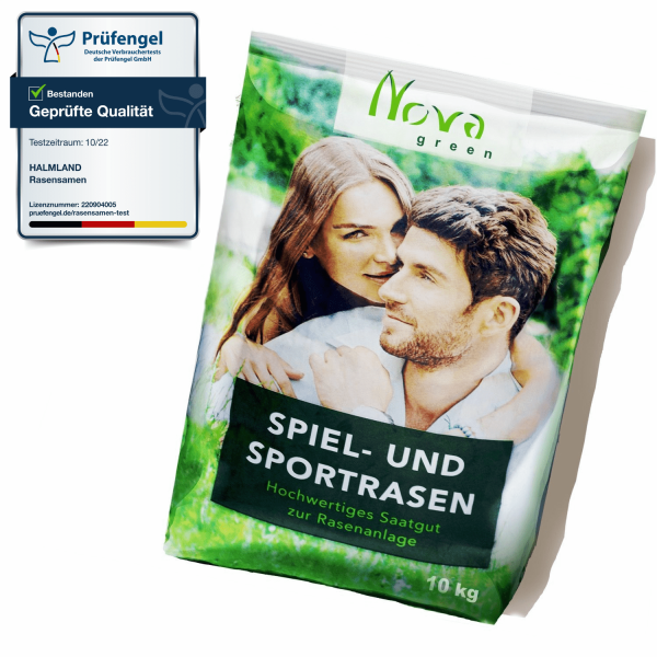 Premium Rasensamen 10kg schnellkeimend für 400m² Sport und Spiel