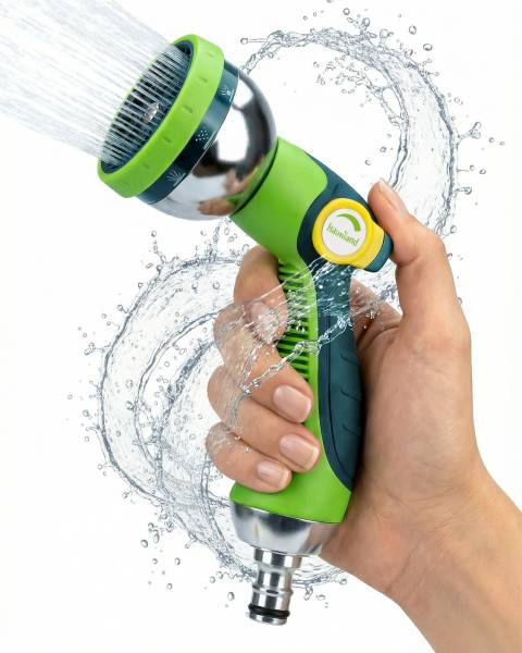 Premium Gartenbrause mit Daumensteuerung – 10 Strahlarten für müheloses Gießen