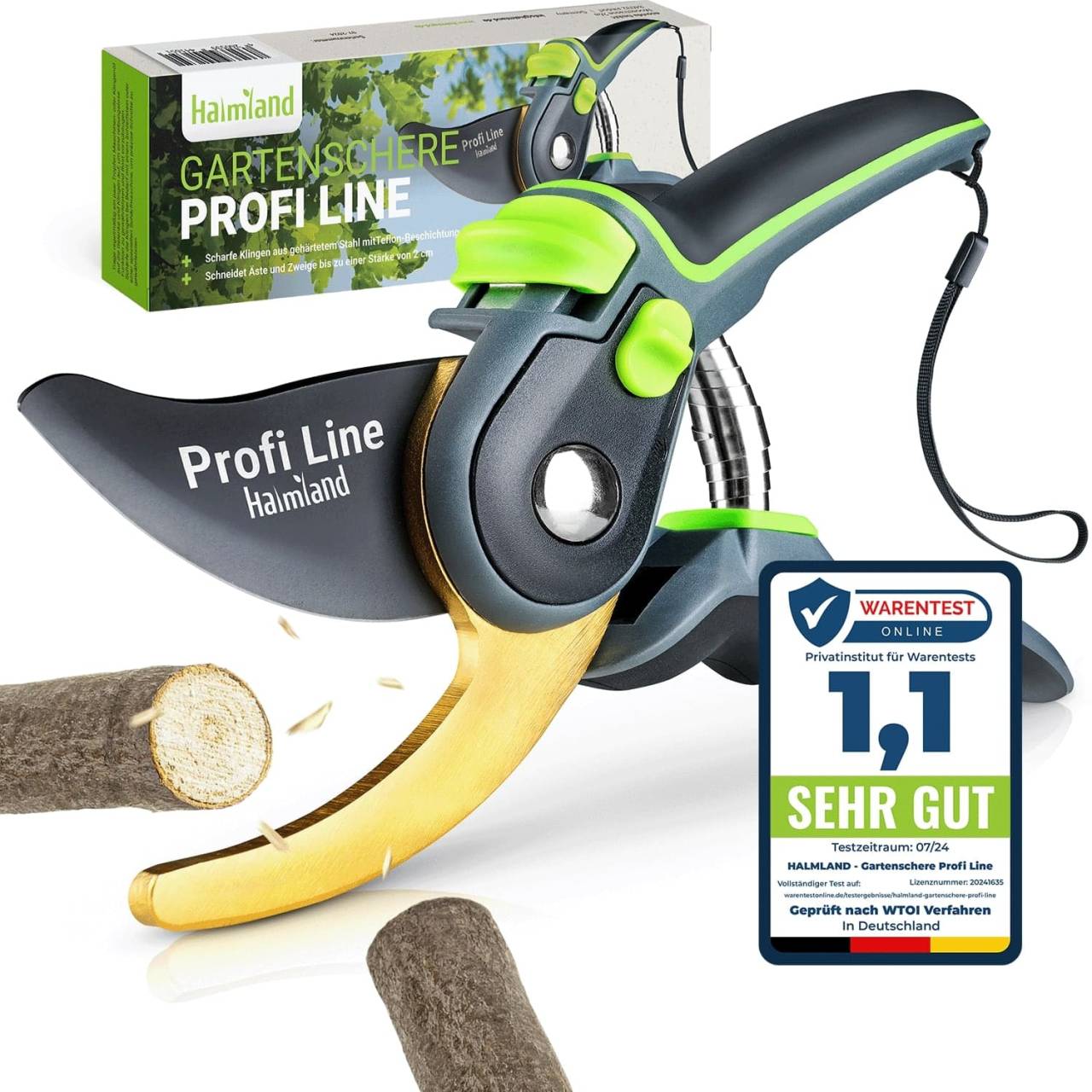 Profi-Gartenschere | Bypass | scharfe SK5 Stahlklinge
